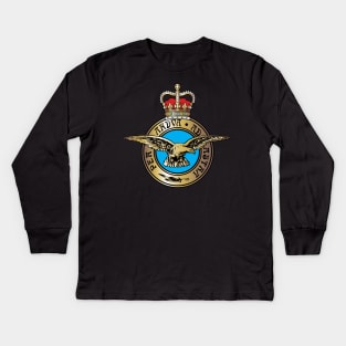 Royal Air Force "Per Ardua Ad Astra" Insignia Kids Long Sleeve T-Shirt